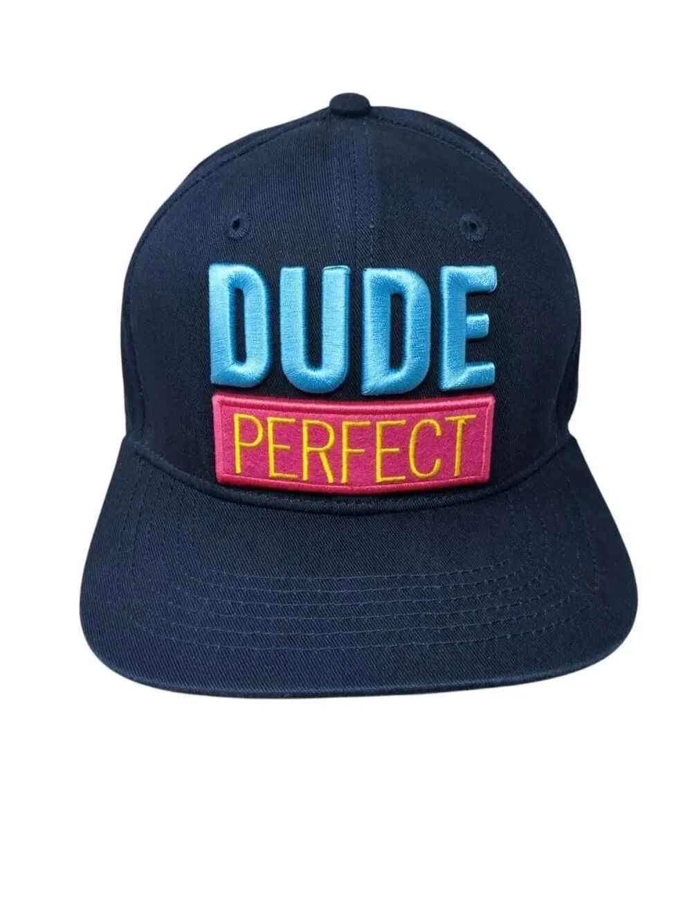 Dude Perfect Snapback Hat Blue One Size Adjustable Panda Monium Tour-NWOT